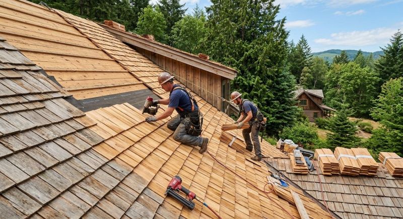 Cedar Roof Installation in Milton, VT
