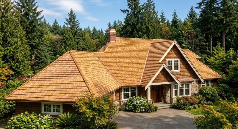 Cedar Roof Installation in Milton, VT