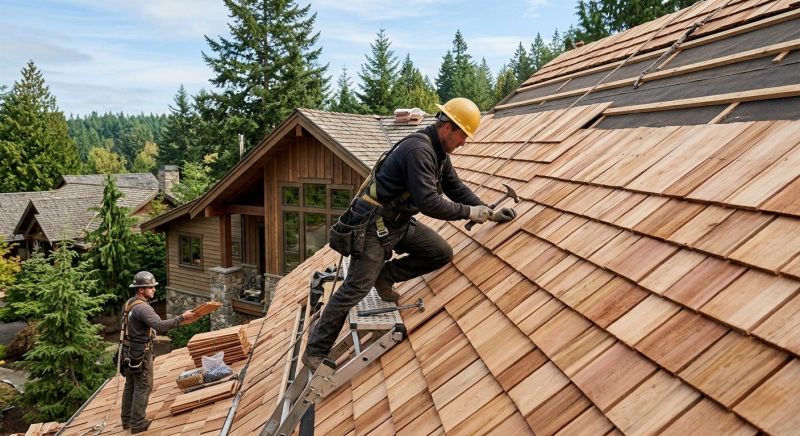 Cedar Roof Installation in Saint Albans, VT