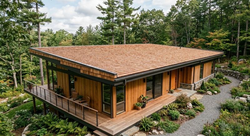 Cedar Shake Roof Construction in Colchester, VT