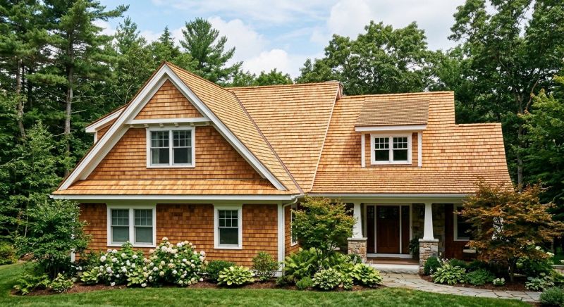 Cedar Shake Roof Construction in Milton, VT