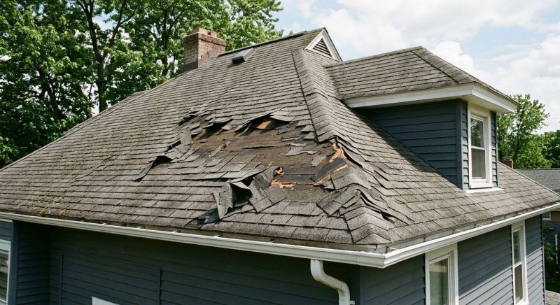 Damaged Roof Replacement in Jeffersonville, VT