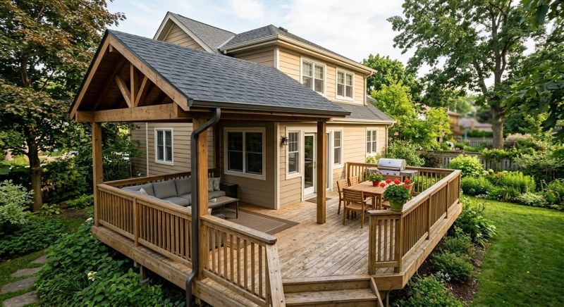 Deck Roof Construction in Milton, VT