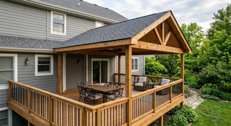 Deck Roof Construction in Milton, VT