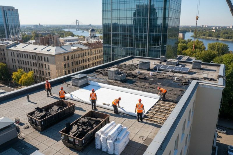 Flat Roof Replacement in Swanton, VT
