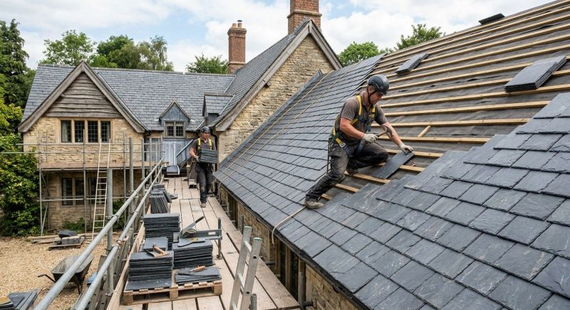 Slate Roof Installation in Milton, VT