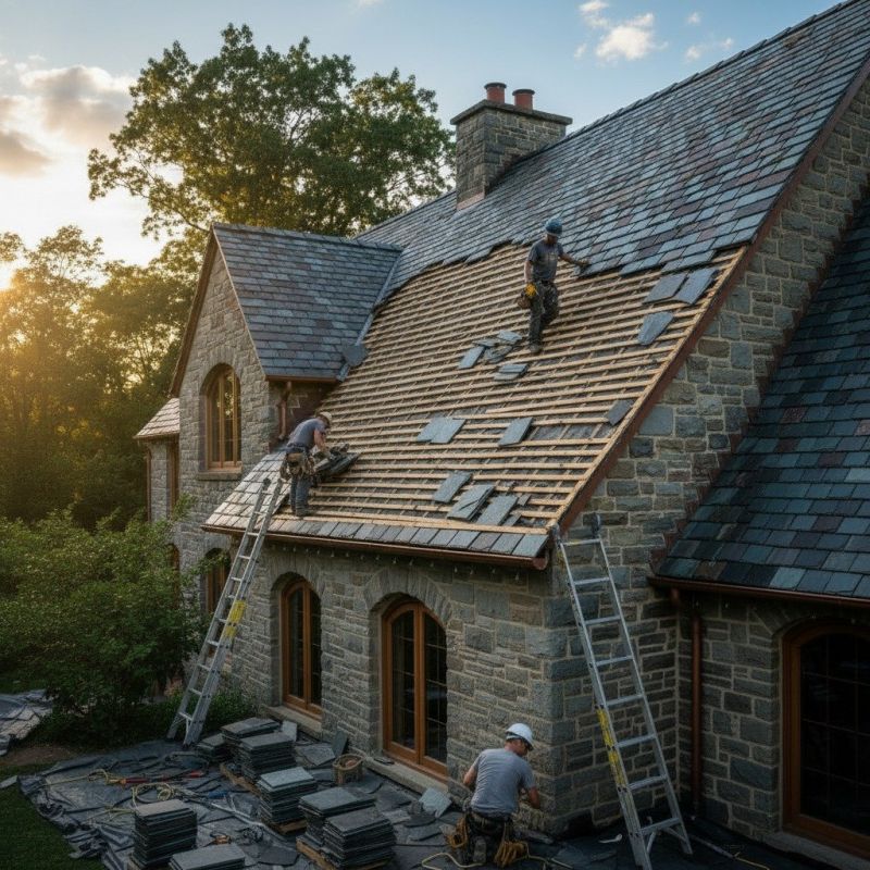 Slate Roof Replacement in Chittenden County, VT