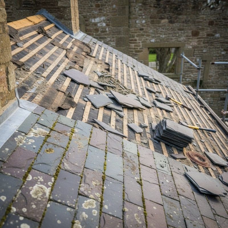 Slate Roof Replacement in Franklin County, VT