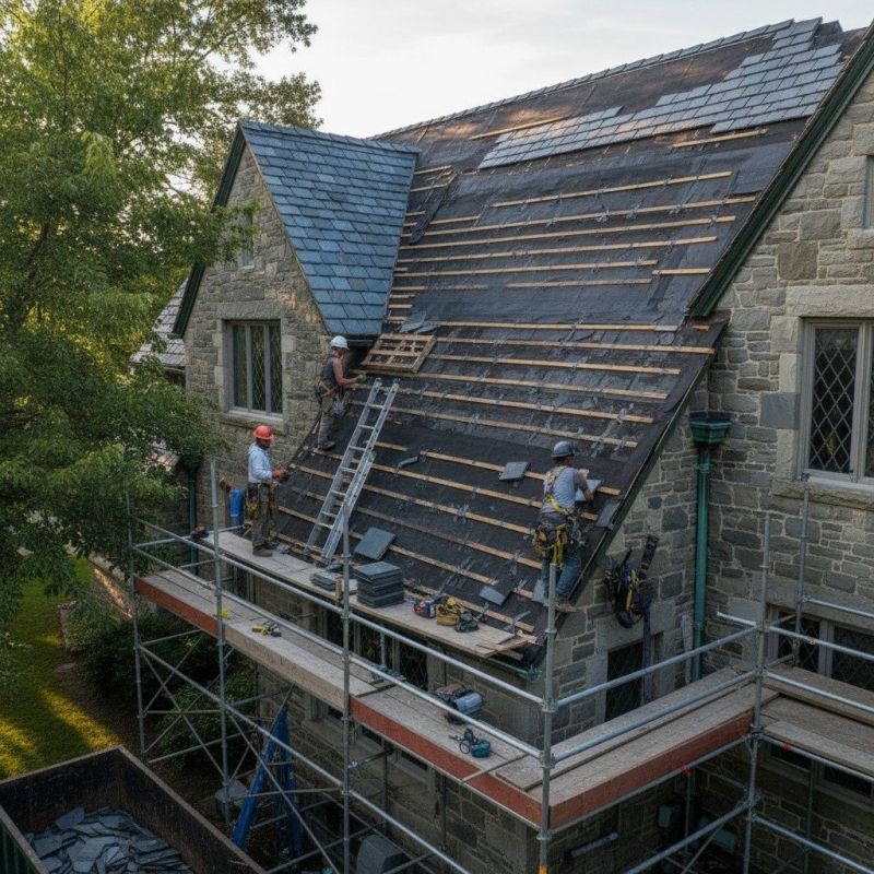 Slate Roof Replacement in Jeffersonville, VT