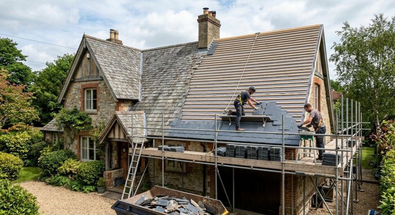 Slate Roof Replacement in Jeffersonville, VT
