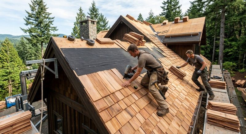 Wood Roofing Installation in Huntington, VT