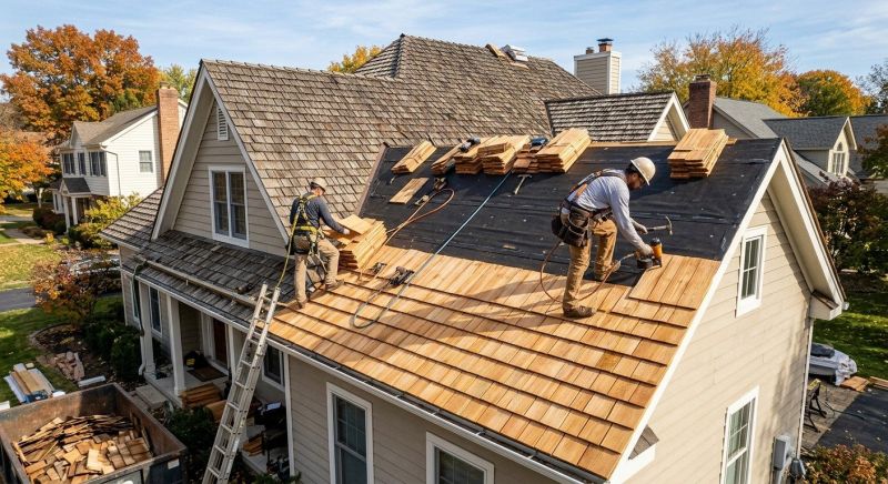 Wood Shake Roof Replacement in Huntington, VT
