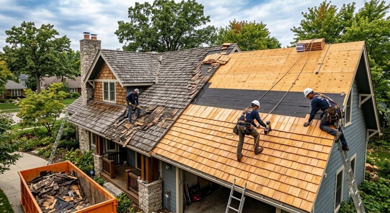 Wood Shake Roof Replacement in Williston, VT