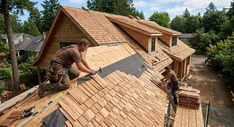 Wooden Roof Installation in Milton, VT